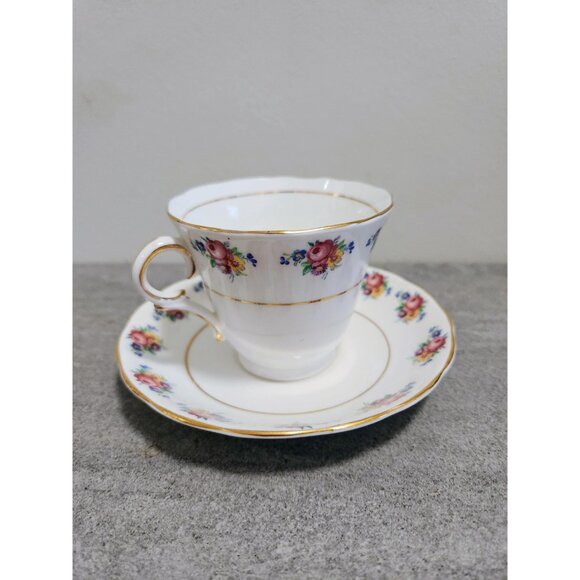 Vintage Colclough Tea Cup Rose Boarder Gold Gilt Shabby Chic Decor - Picture 5 of 10